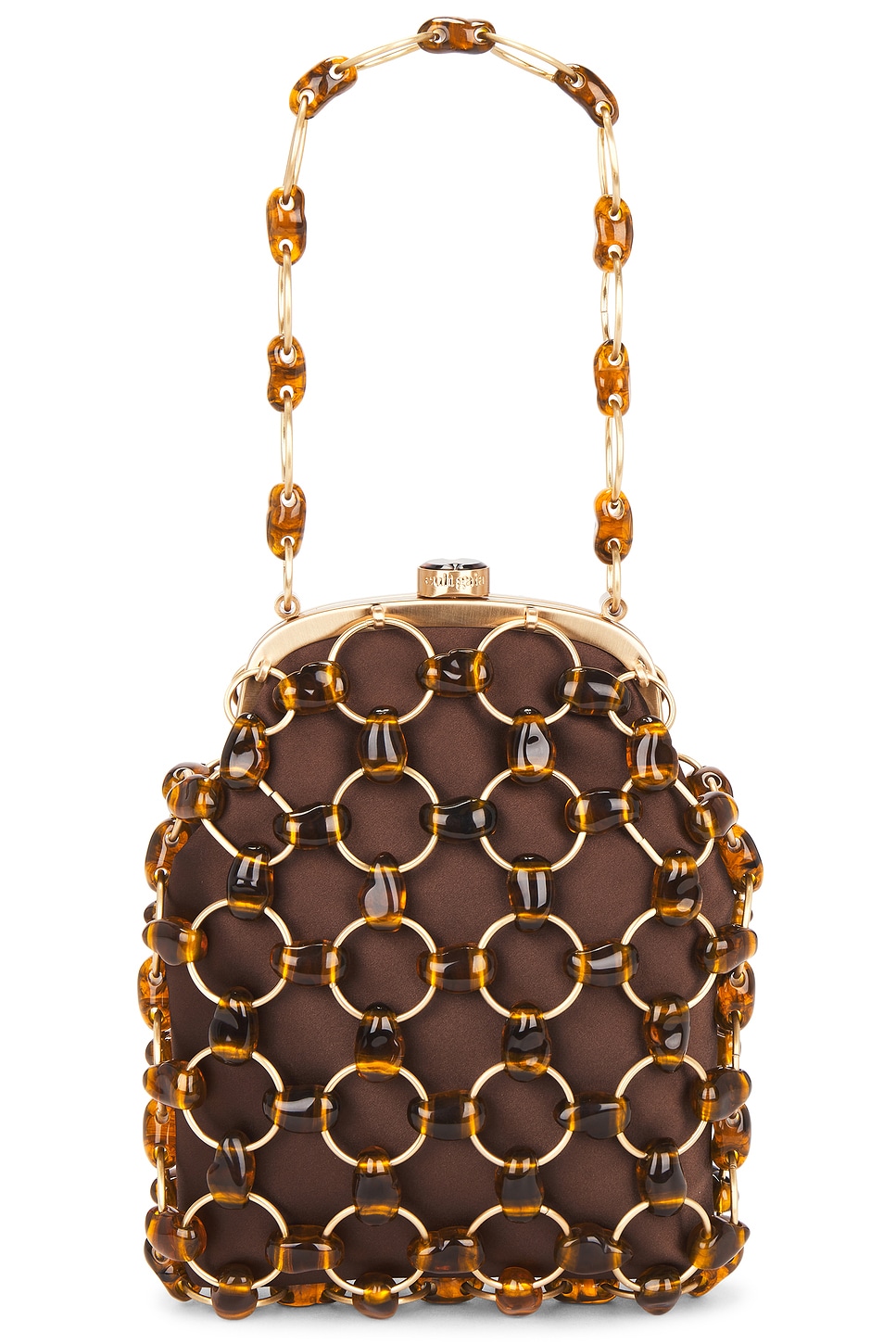 Cult Gaia Brielle Wristlet in Caramel Tortoise | REVOLVE