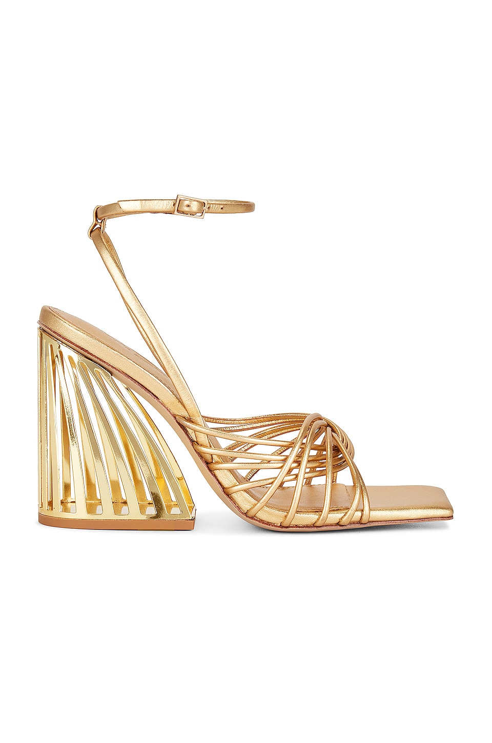Cult Gaia Inka Mini Sandal in Gold | REVOLVE