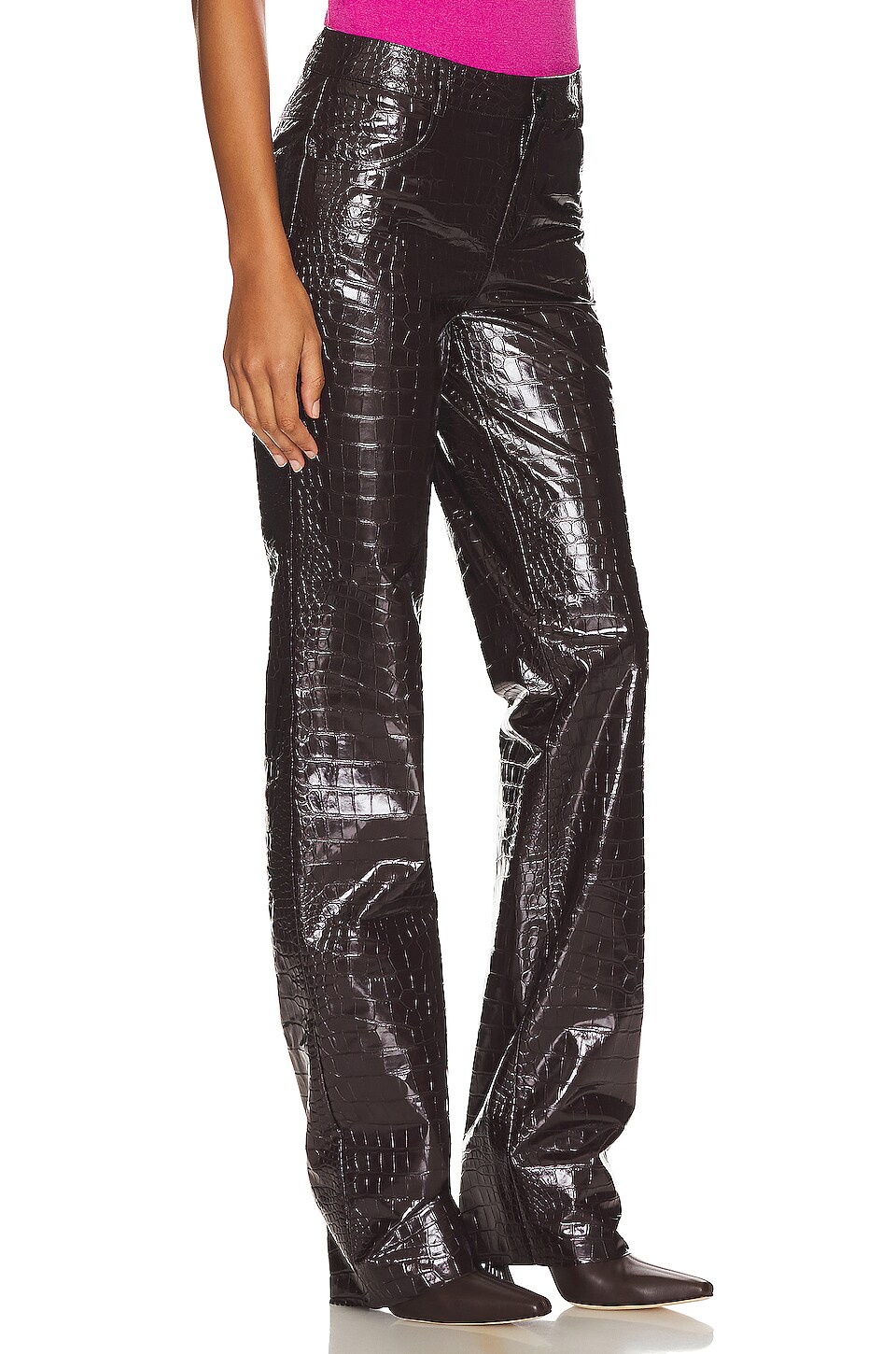 CULTNAKED Croc Boy Faux Leather Trousers thumbnail