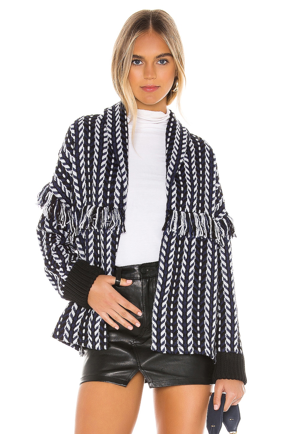 cashmere Kirsty Longline Tweed Bomber 