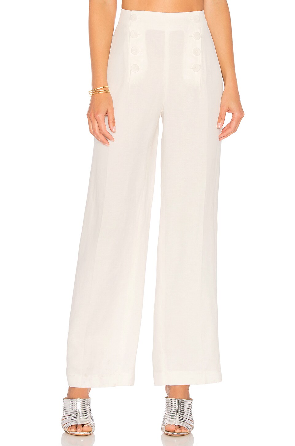 CUPCAKES AND CASHMERE 'Studio' Wide Leg Pants in White | ModeSens