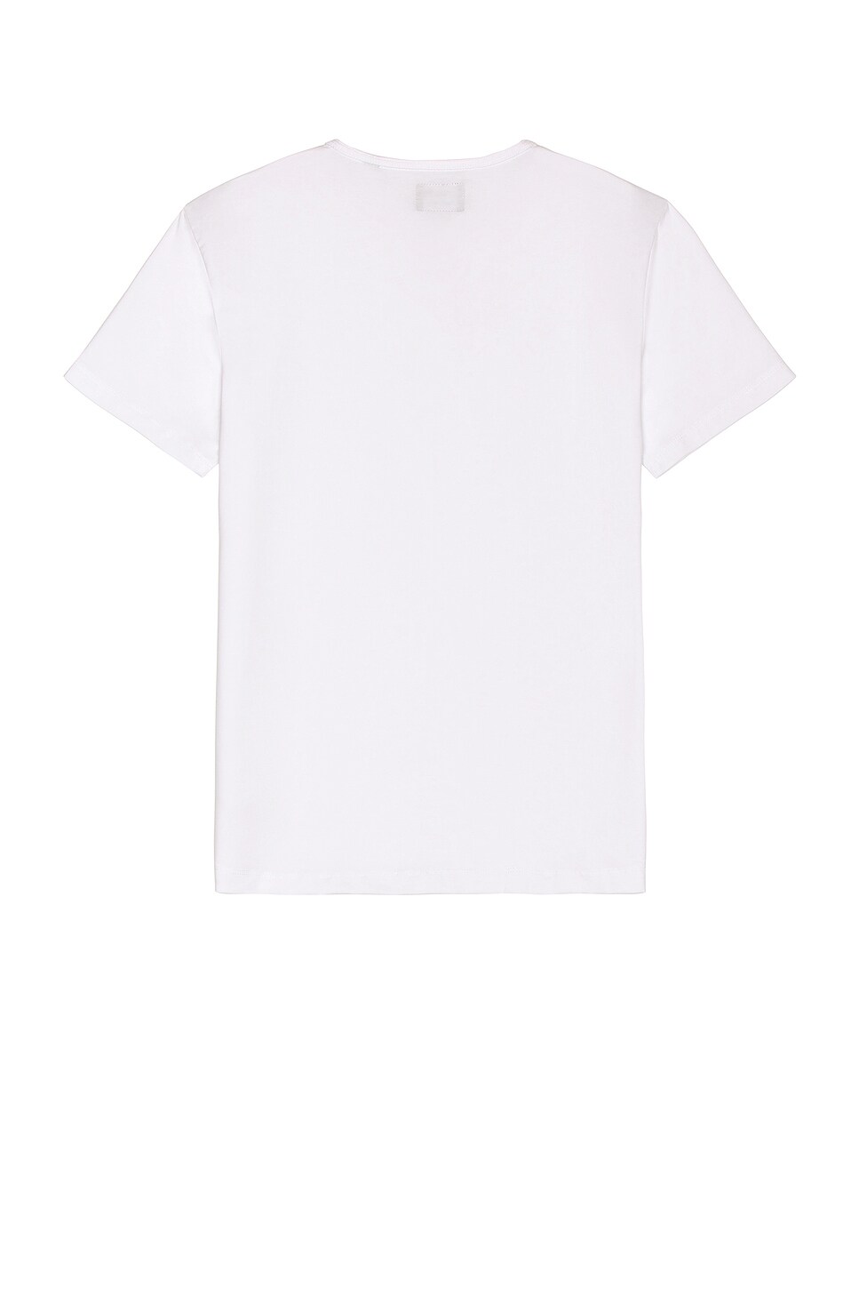 Cuts Crew Curve Hem T-Shirt in White