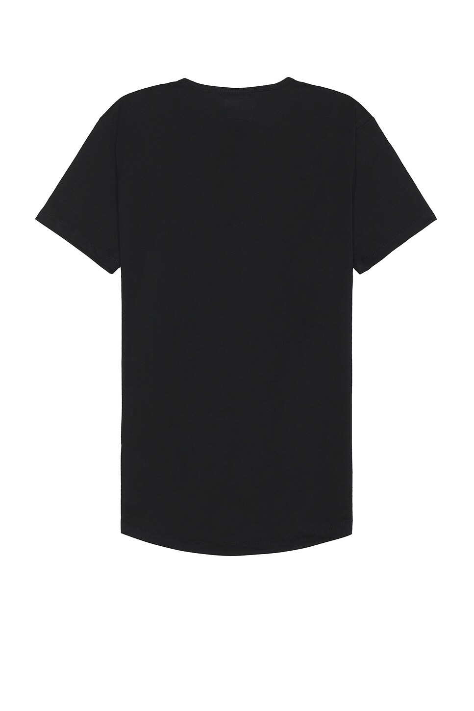 Cuts Ao Henley Curve-hem Tee en Black