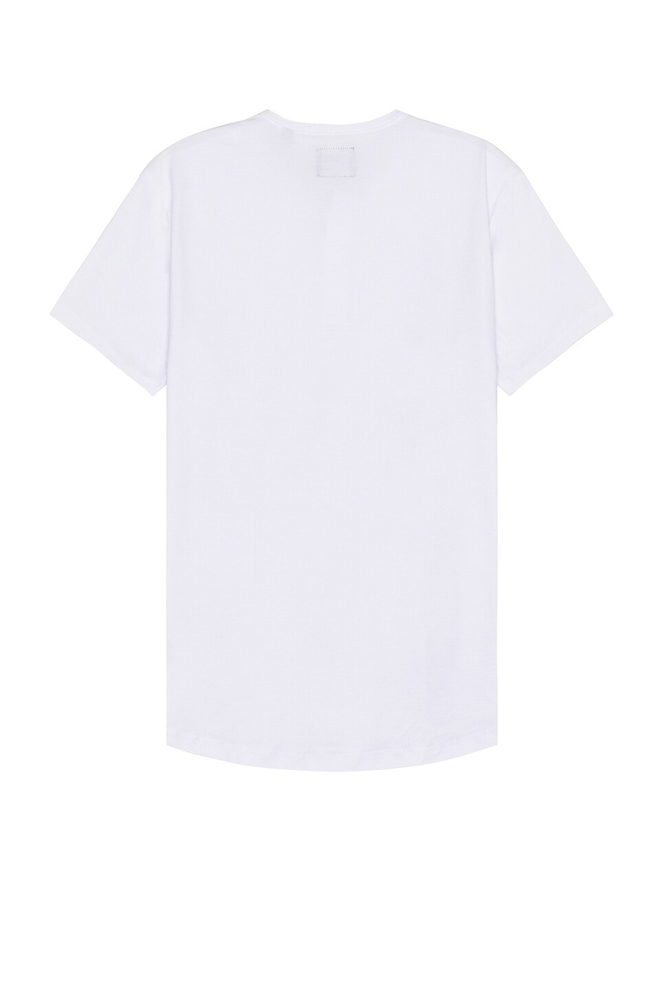 Cuts Ao Henley Curve-hem Tee en White