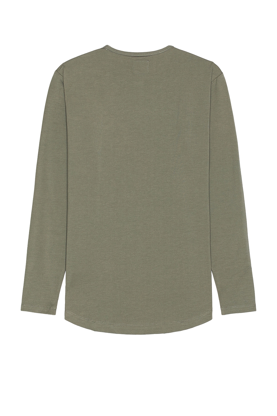 Cuts Ao Long Sleeve Curve Hem Henley en Carbon