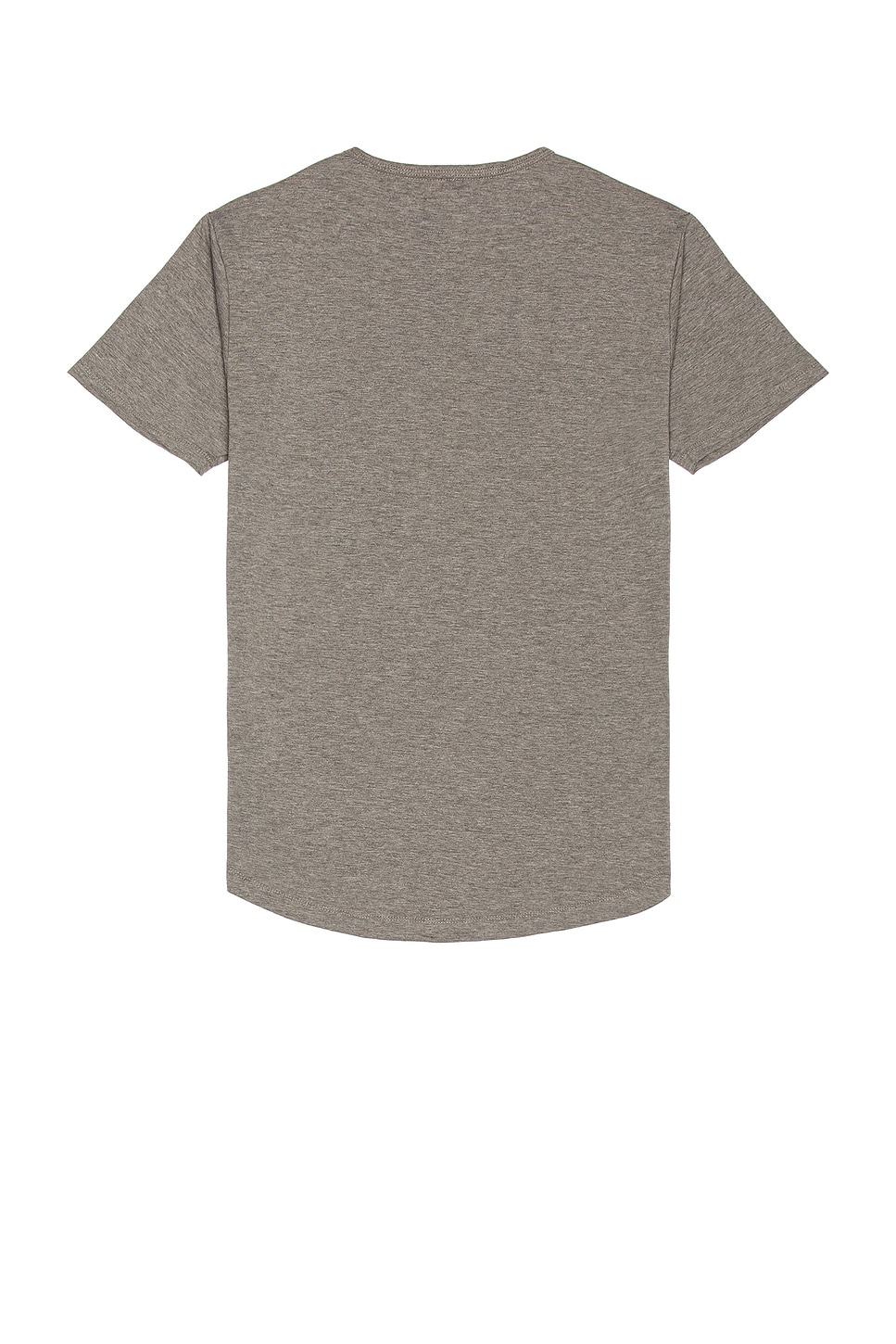 Cuts Crew Curve Hem T-Shirt in Heather Grey