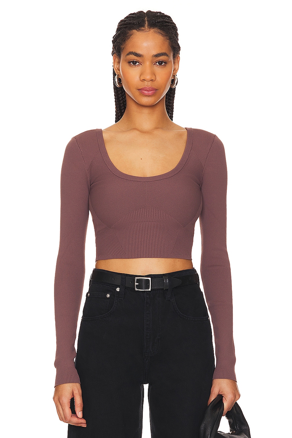 Cuts Coreflex Long Sleeve Scoop Neck in Plum | REVOLVE