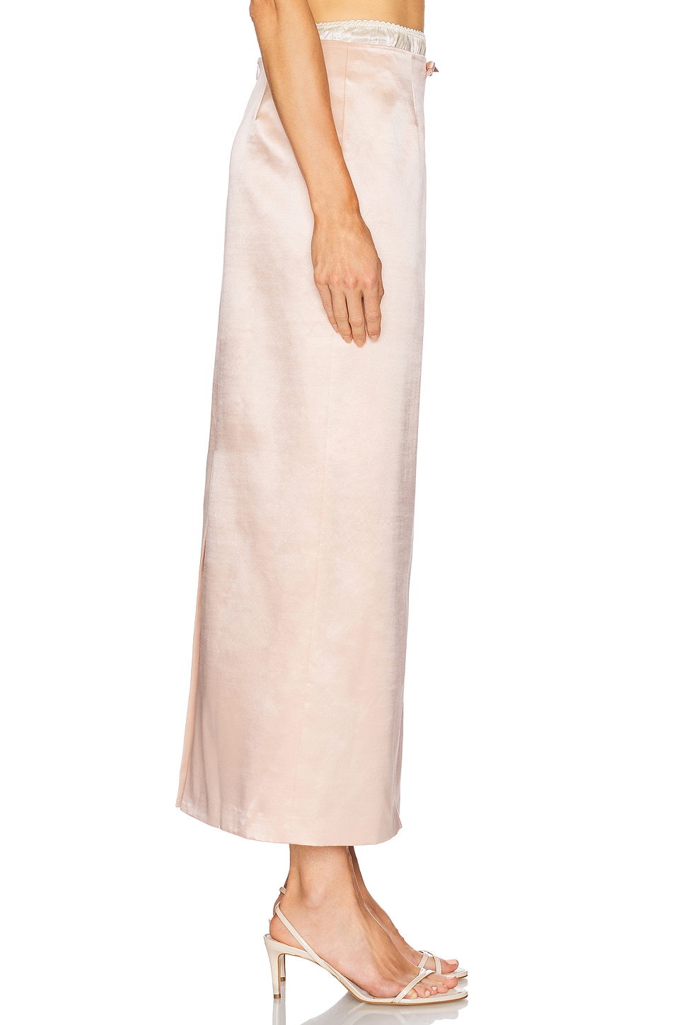Courtney Zheng Irene Wool Silk Duchesse Midi Skirt thumbnail
