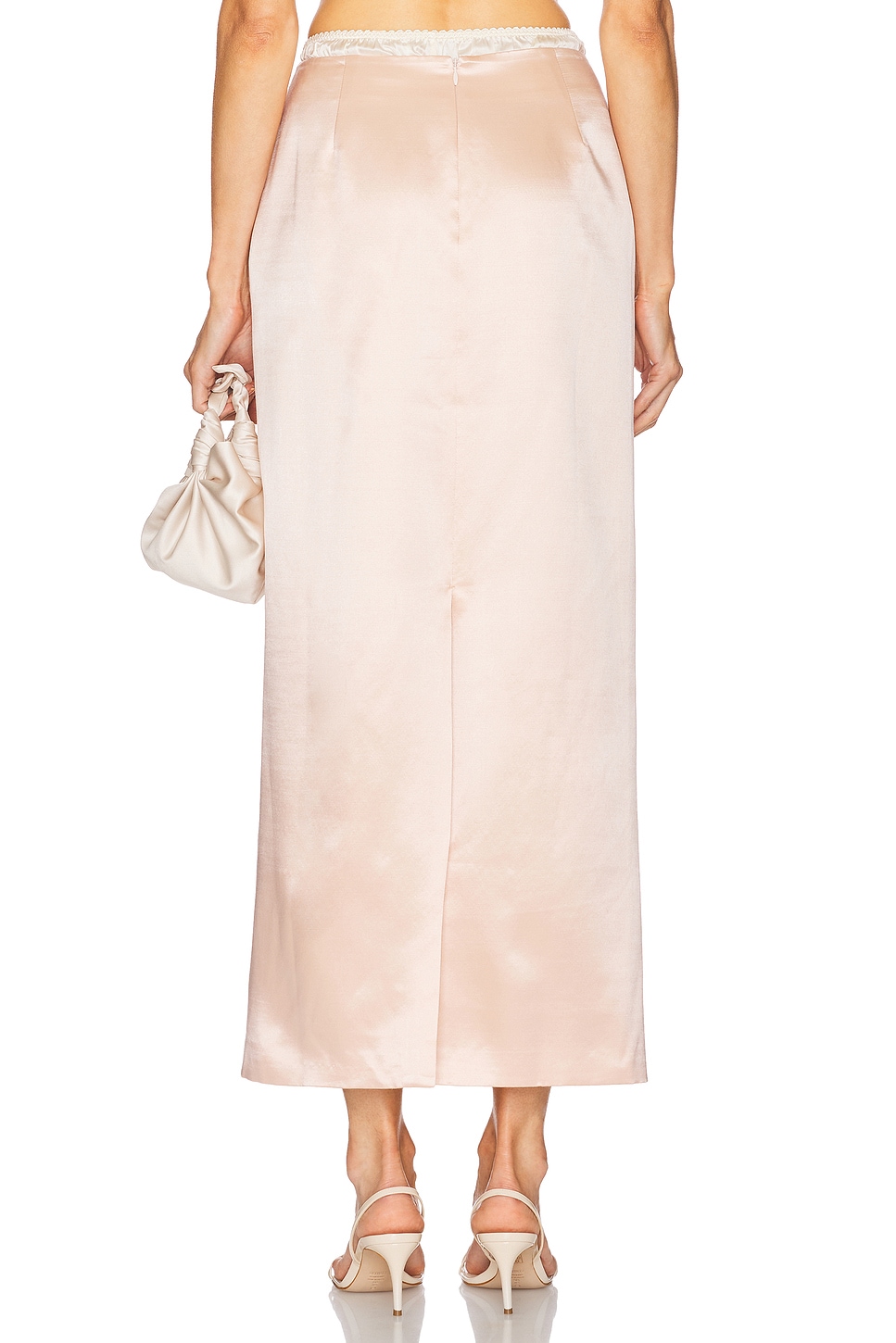 Courtney Zheng Irene Wool Silk Duchesse Midi Skirt thumbnail