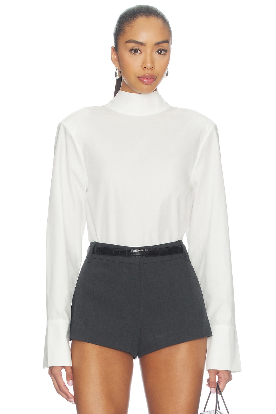 Tie Back Poplin Shirt