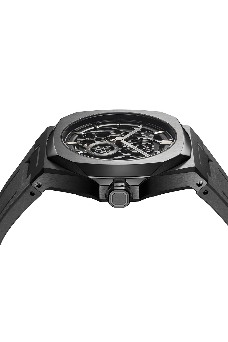 D1 Milano Skeleton Steel 41.5mm Watch in Jet Black | REVOLVE
