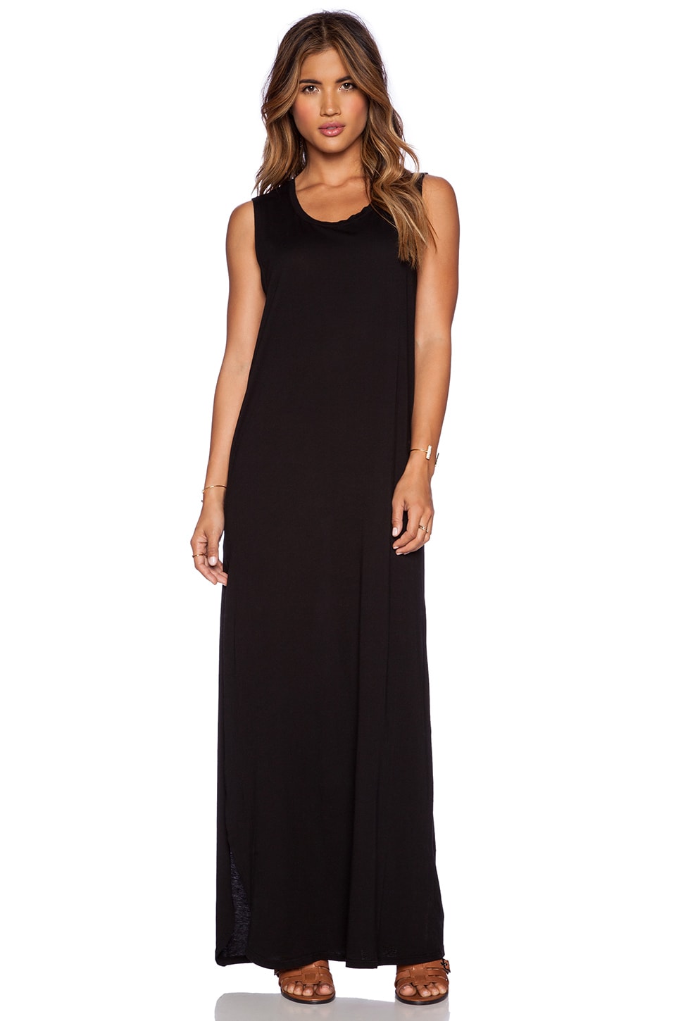 Daftbird Sleeveless Tee Dress in Black REVOLVE