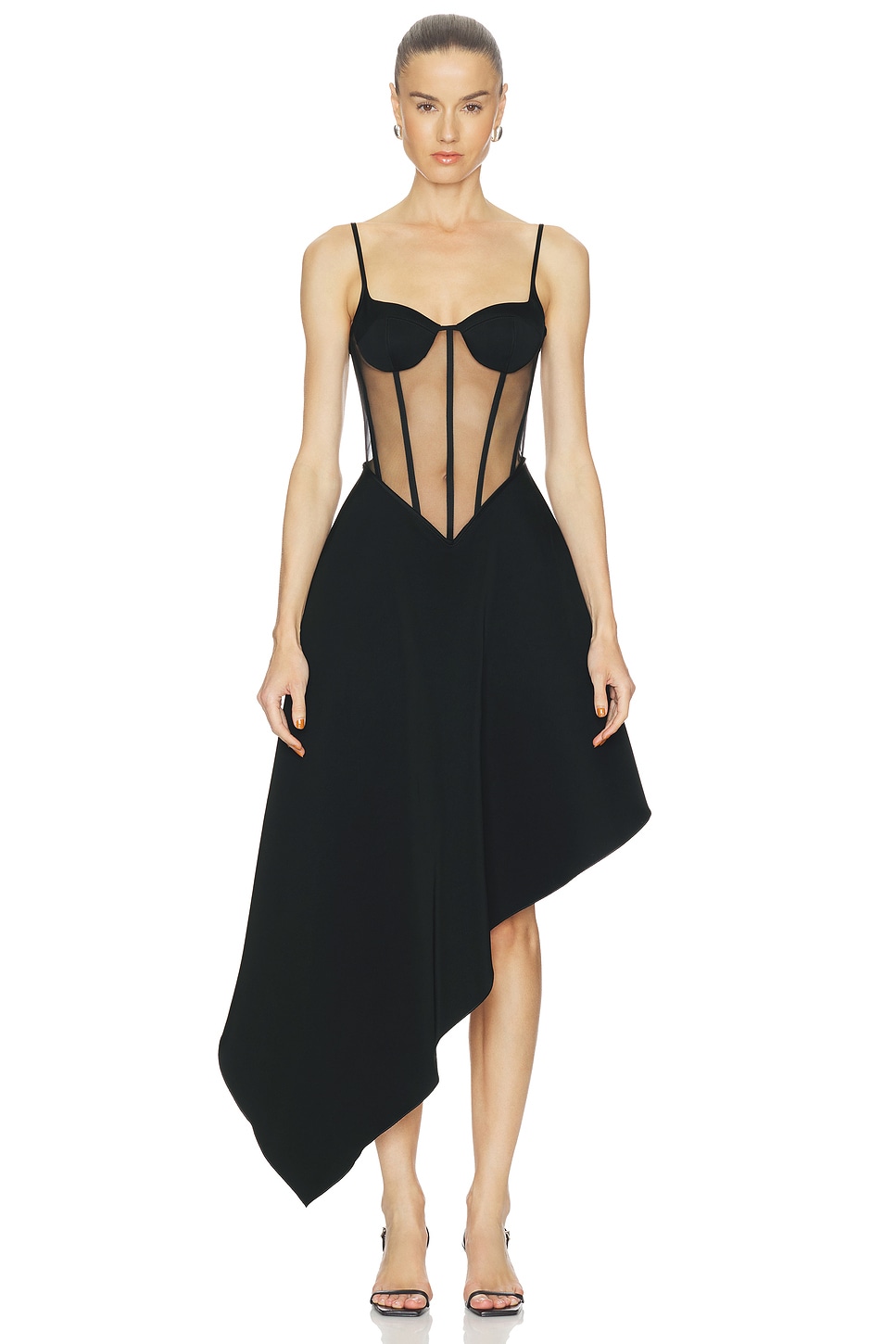 david koma asymmetric dress Slimming Asymmetrical Hemline One Piece Swimsuit For Plus Size Women-R –  Daci main image 0