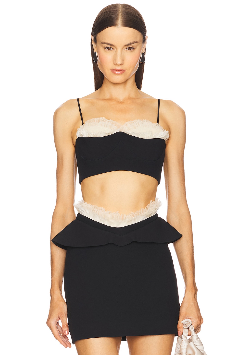 Ruffle & Feather Balconette Bra Top