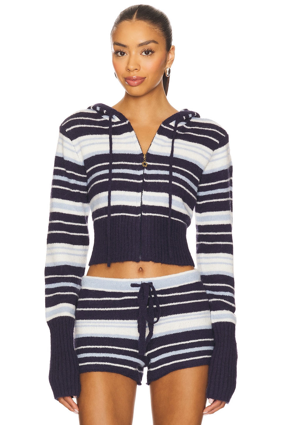 Surfside Striped Knit Zip Up