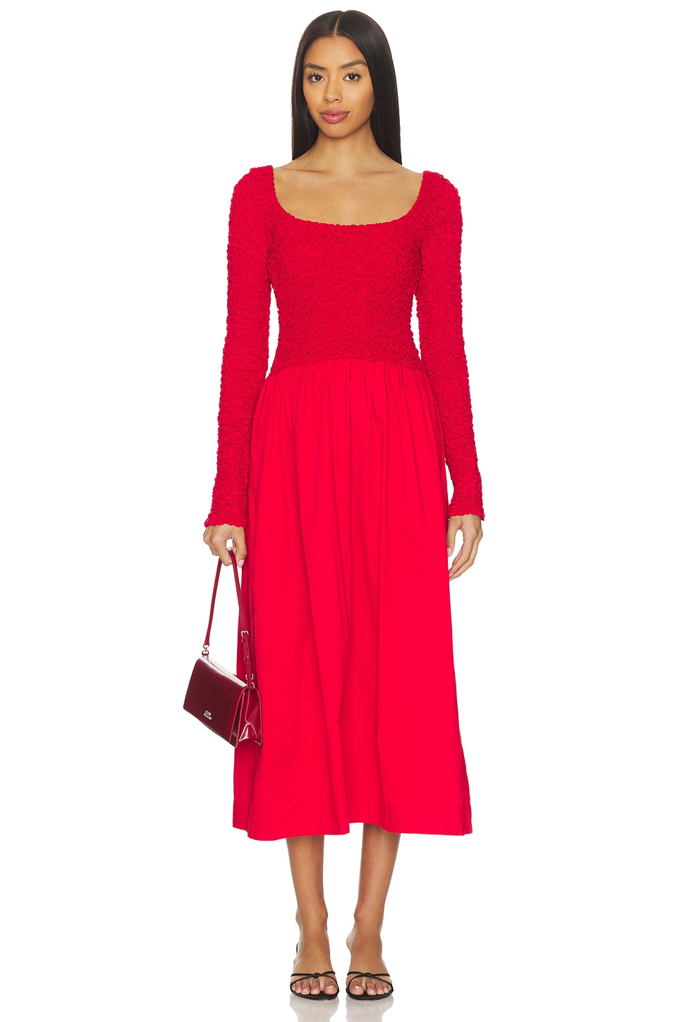 Damson Madder Malinda Super Smocked Dress in Red | REVOLVE