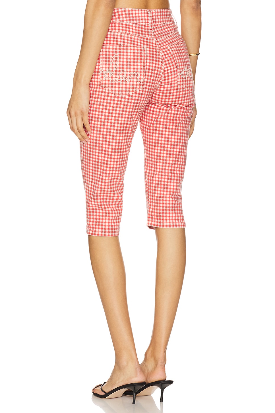 Damson Madder Capri Jeans in Red Gingham | REVOLVE