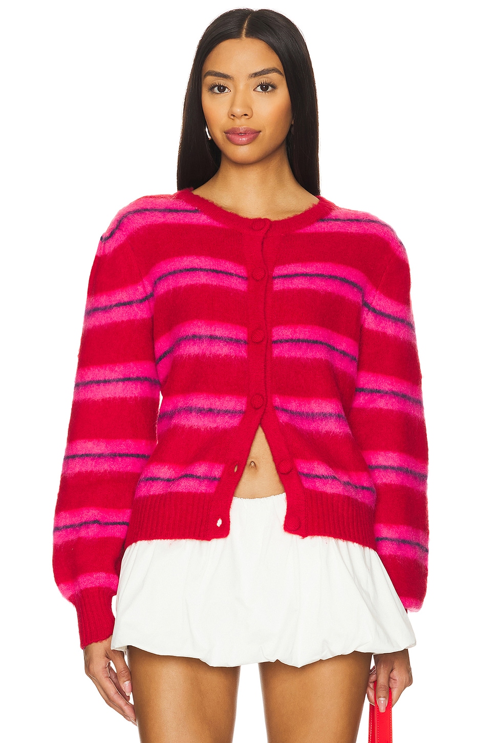 cece stripe cardigan - red & pink stripe – Damson Madder