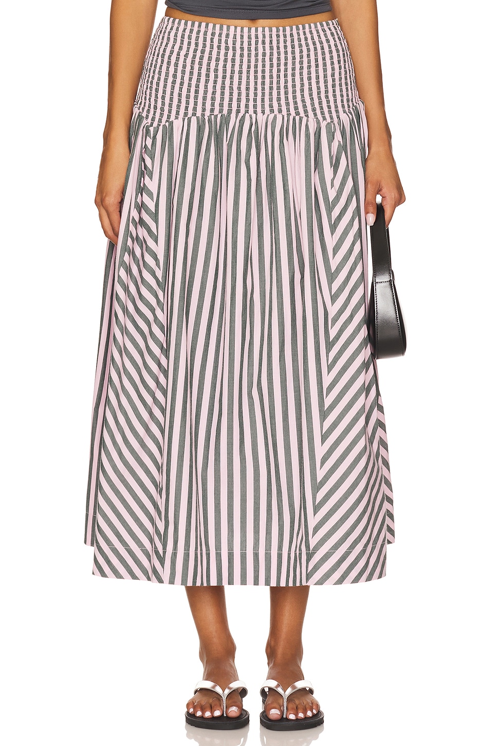 スカート Damson Madder Layla Godet Midi Skirt Damson Madder Layla Godet Midi Skirt in Multi | REVOLVE