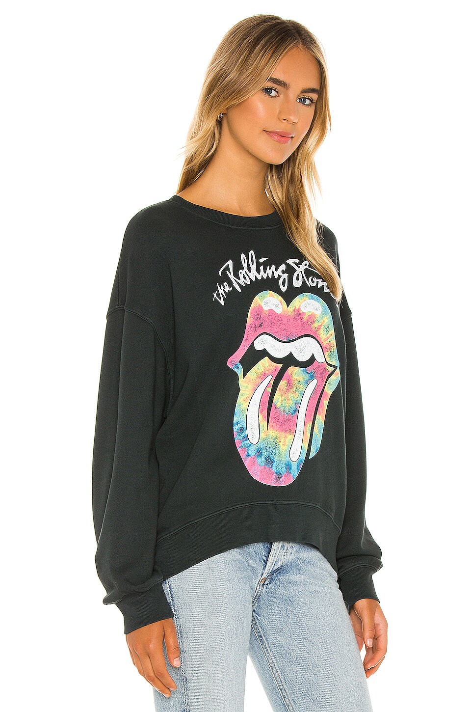 DAYDREAMER X REVOLVE Rolling Stones Tie Dye Tongue Oversized Sweatshirt ...