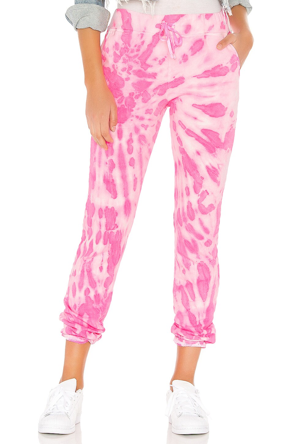 tie dye sweatpants pink