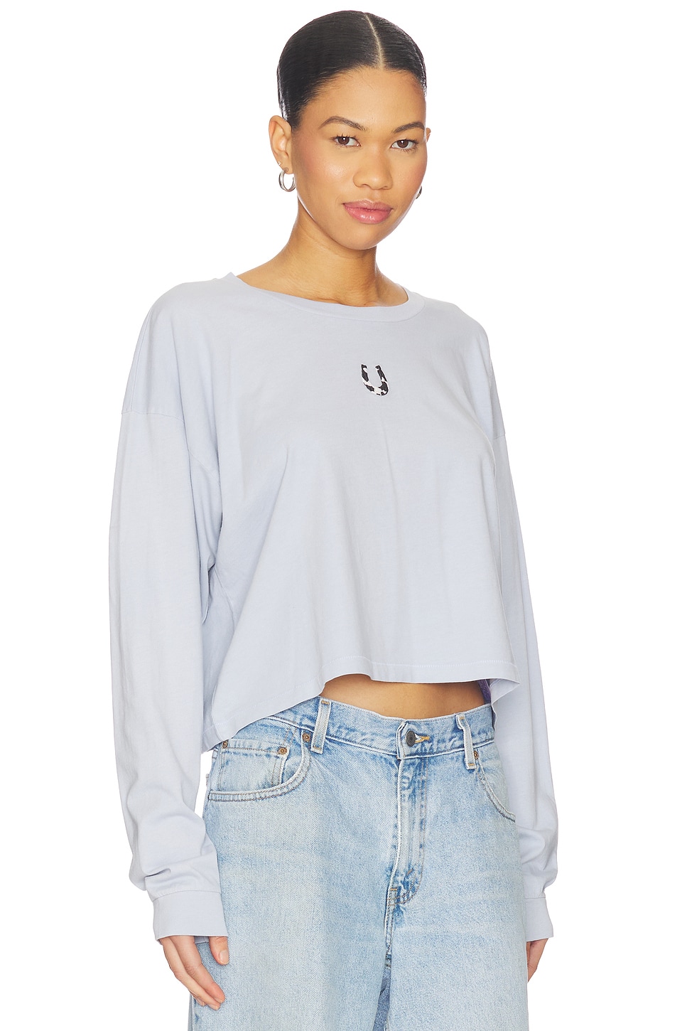 Cow Pattern Horseshoe Meet & Greet Long Sleeve Top - thumbnail 3