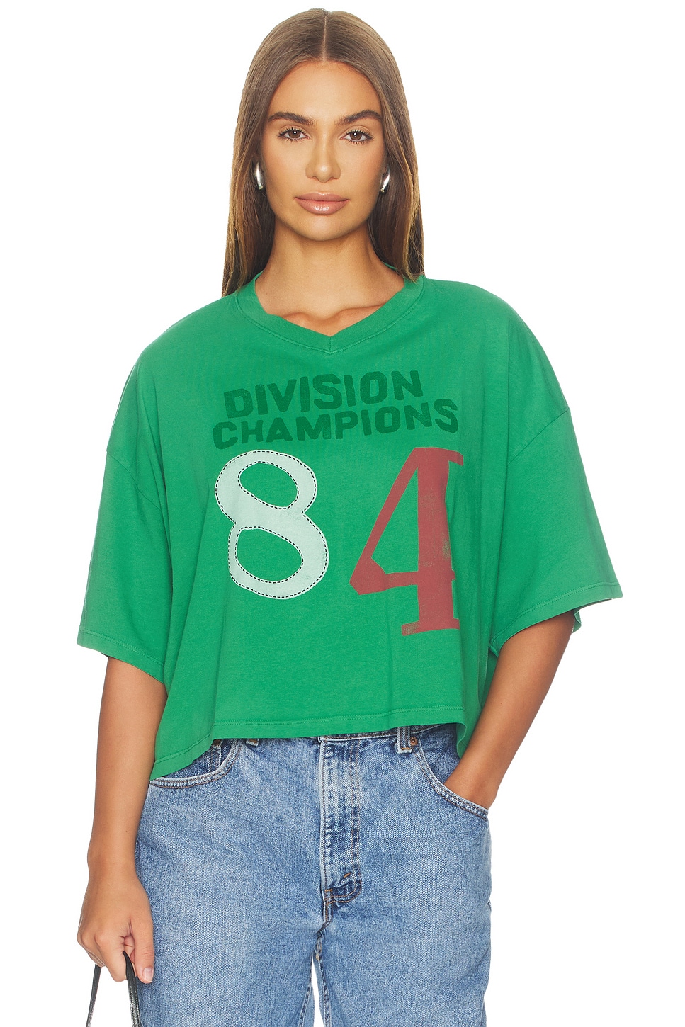 Division Champs Cropped V-neck Tee - thumbnail 2