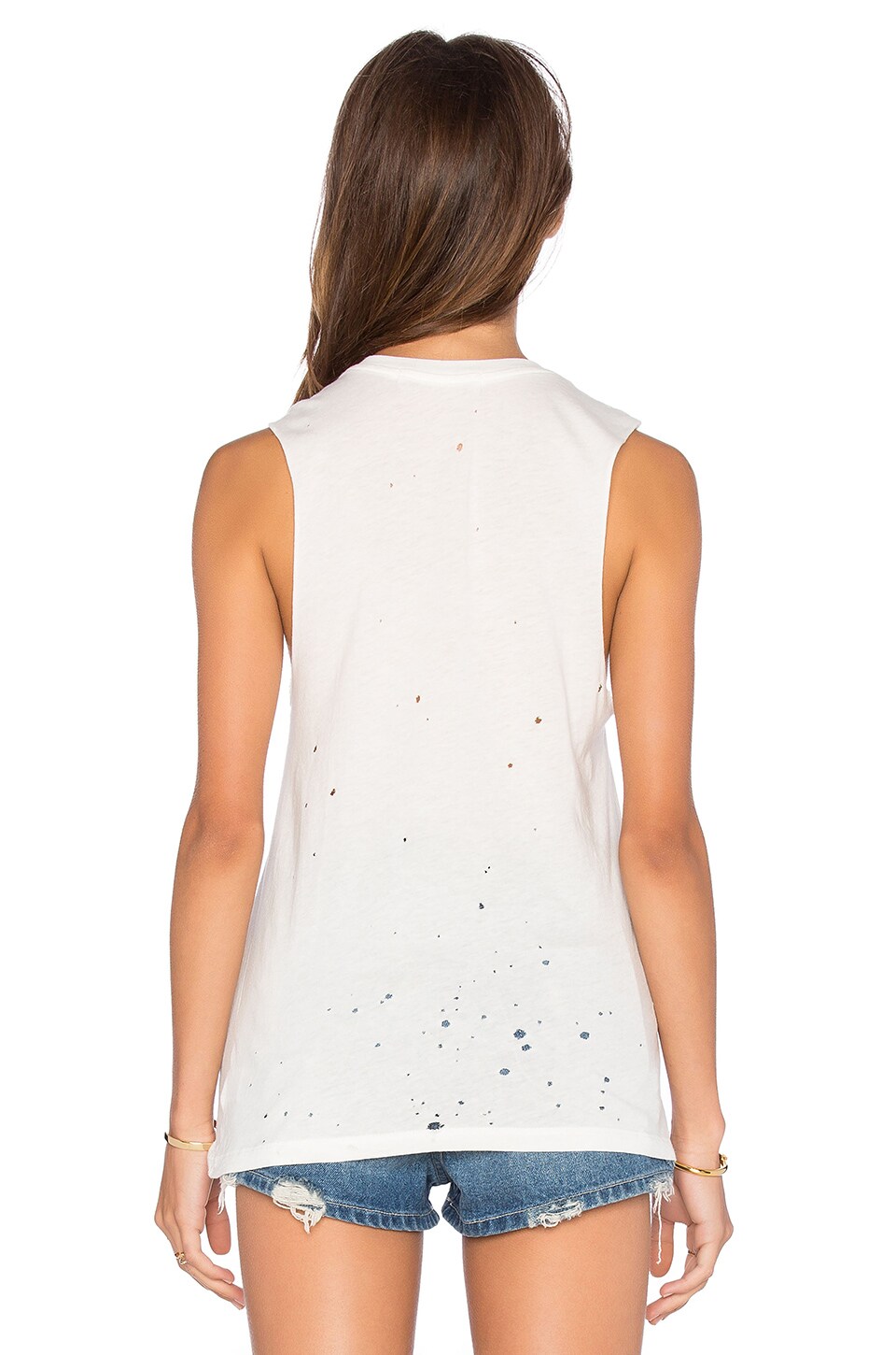 White Rocker Tank DAYDREAMER Stones It's Only Rock N Roll Tank in White | REVOLVE