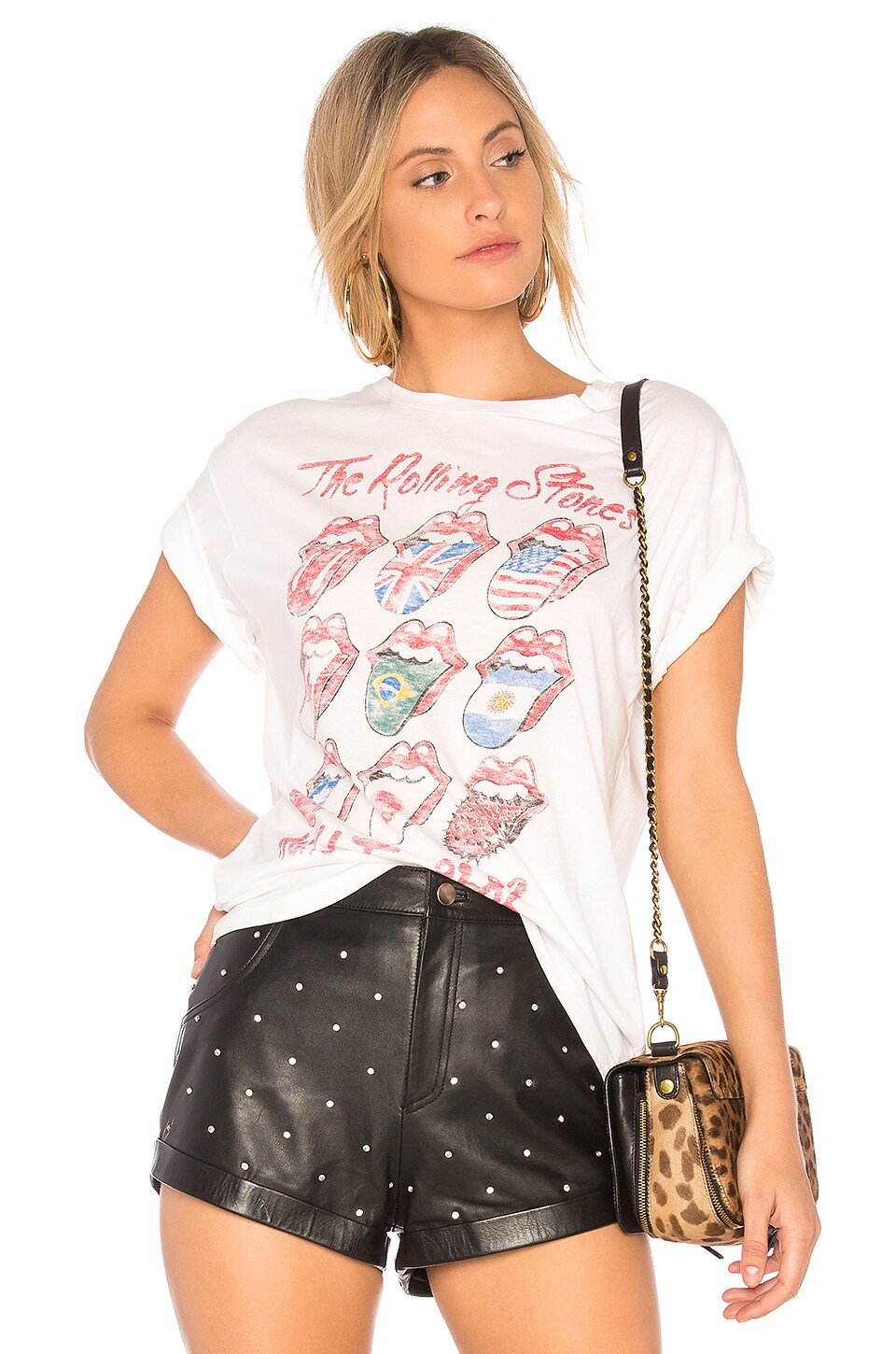 Daydreamer Rolling Stones 78 boyfriend Tee - Vintage Black
