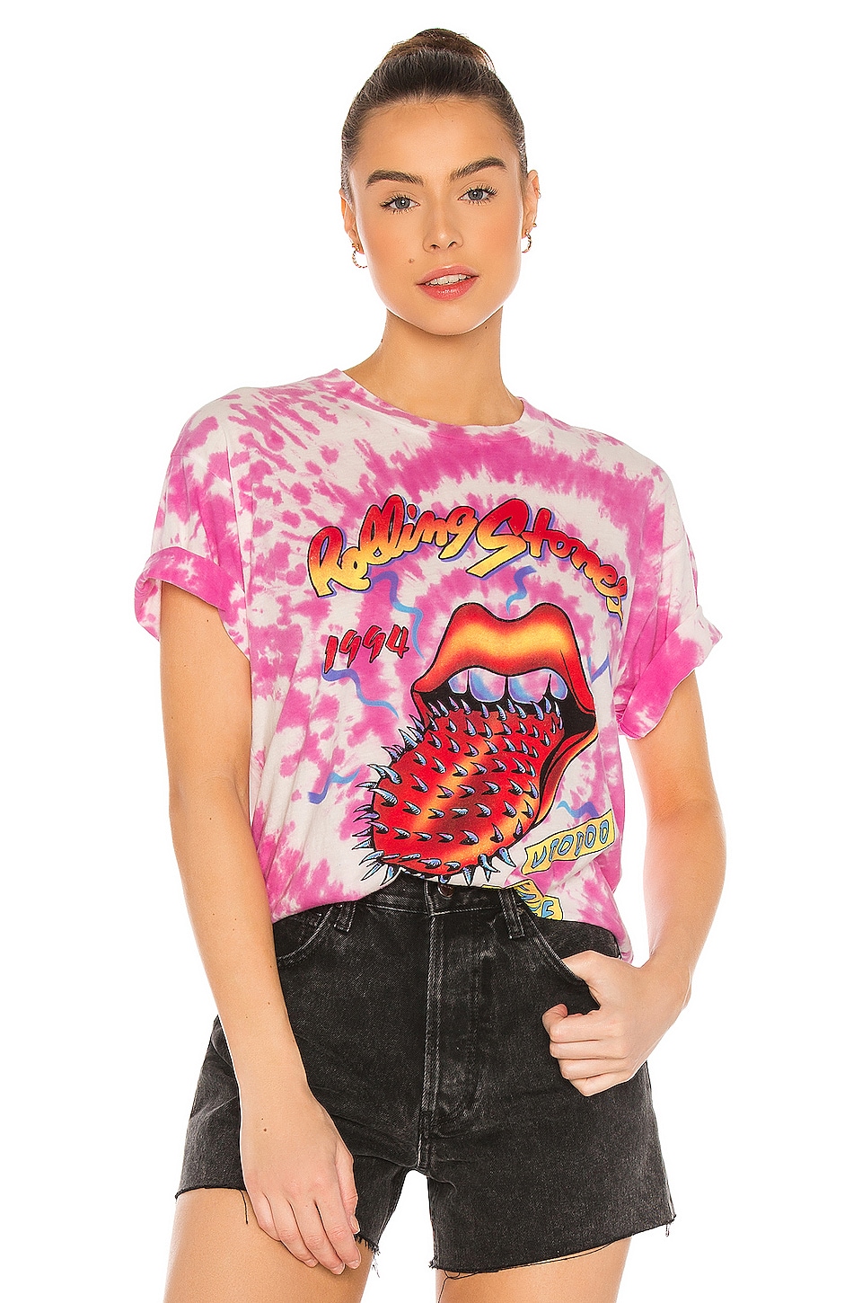 DAYDREAMER Rolling Stones Voodoo Lounge Weekend Tee in Pink Tie Dye ...