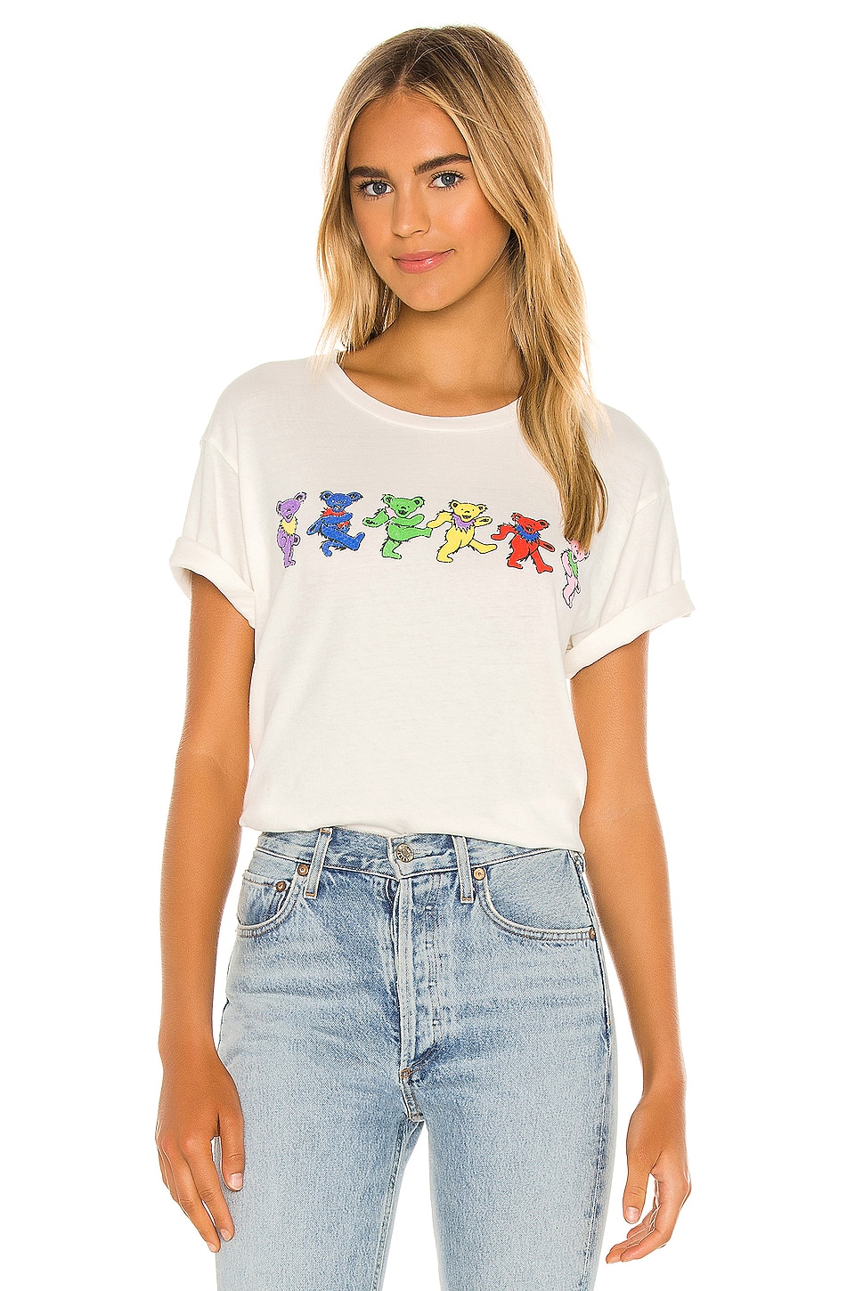 DAYDREAMER Grateful Dead Dancing Bears Weekend Tee in Vintage White ...