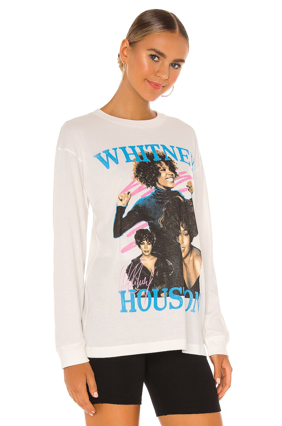 DAYDREAMER Whitney Houston Dance With Somebody Tee in Vintage White