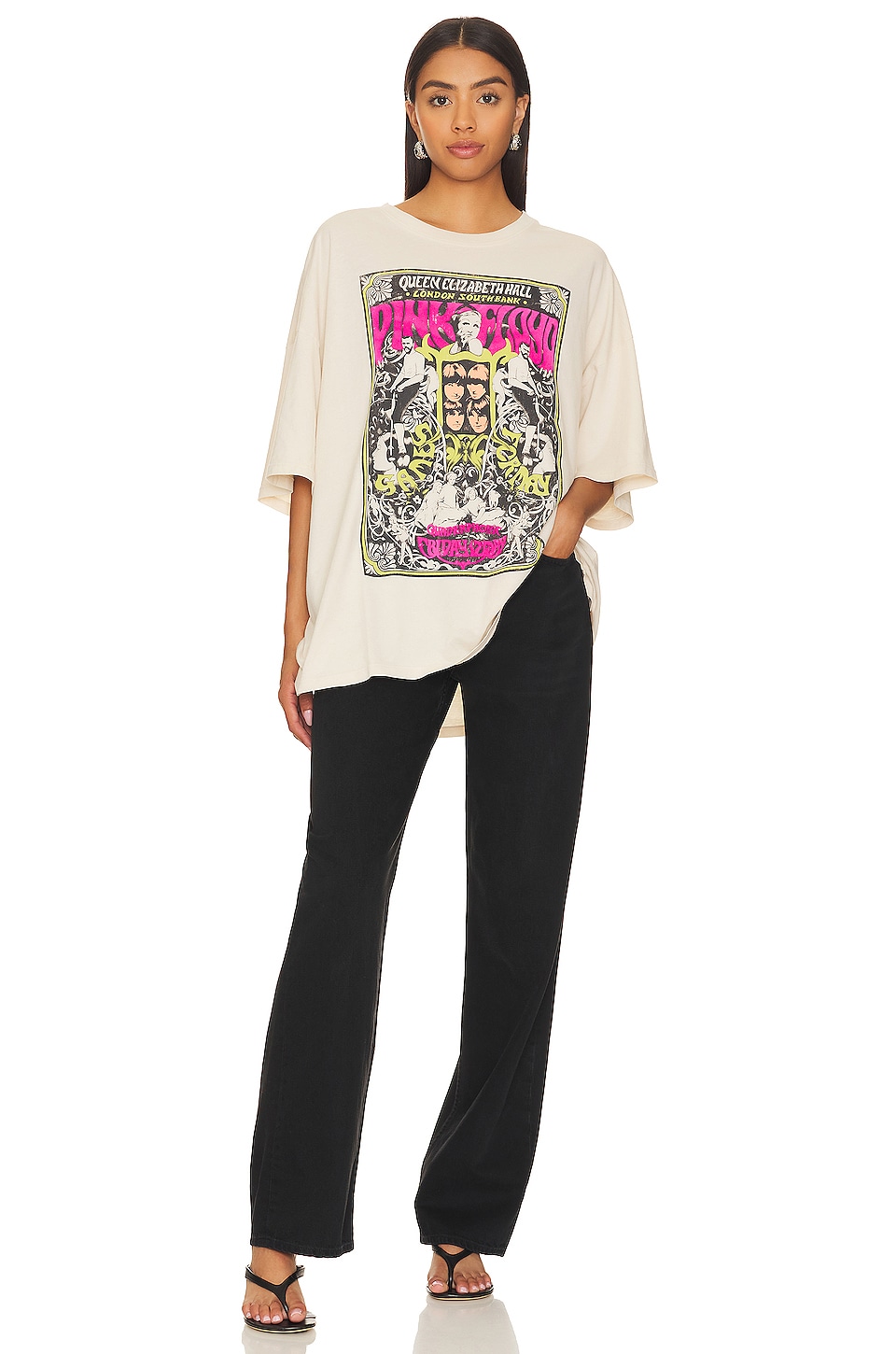 Pink Floyd Queen Elizabeth Poster Oversized Tee