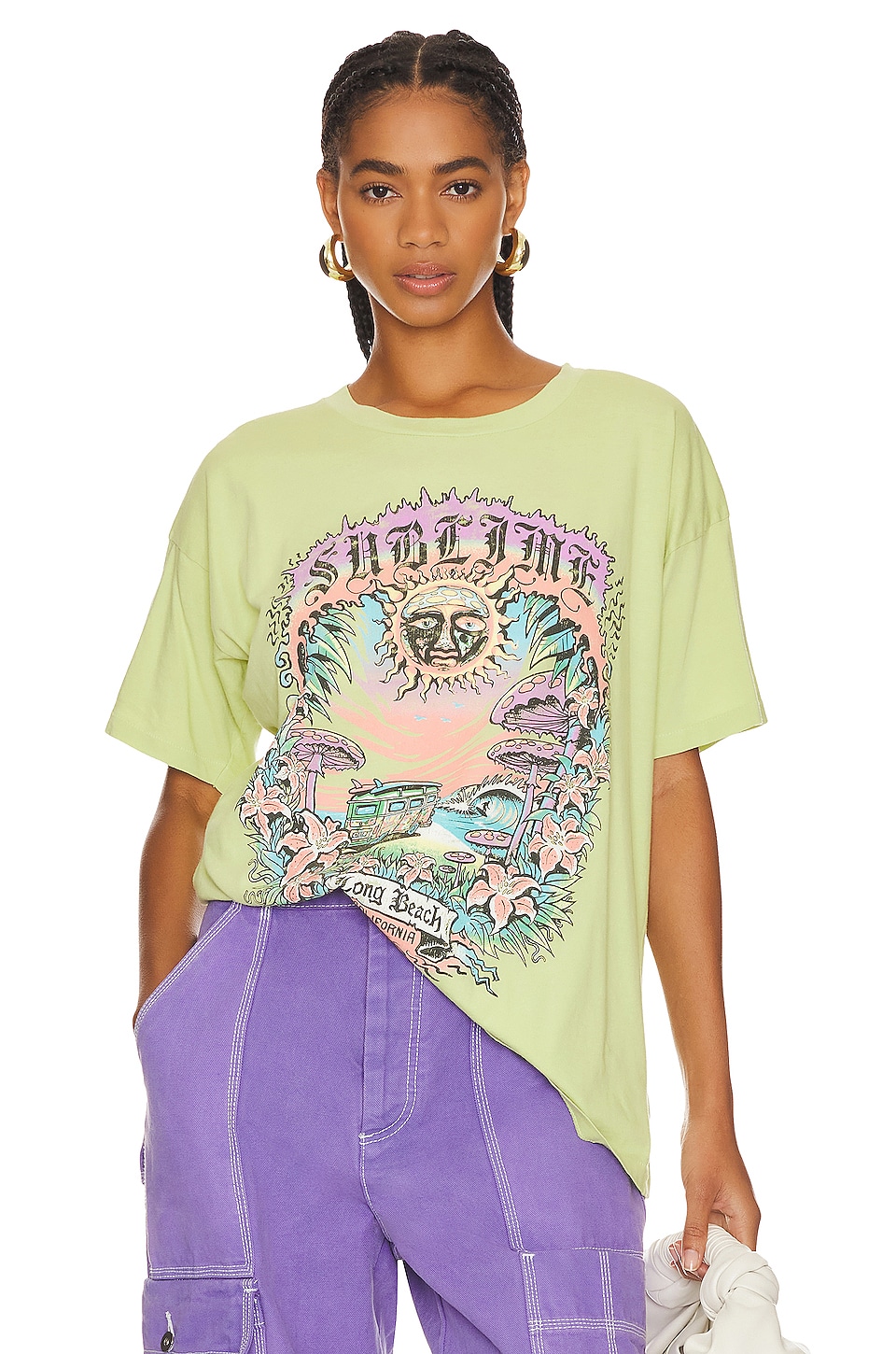 DAYDREAMER Sublime Lbc Day Trip Merch Tee in Lily Green | REVOLVE