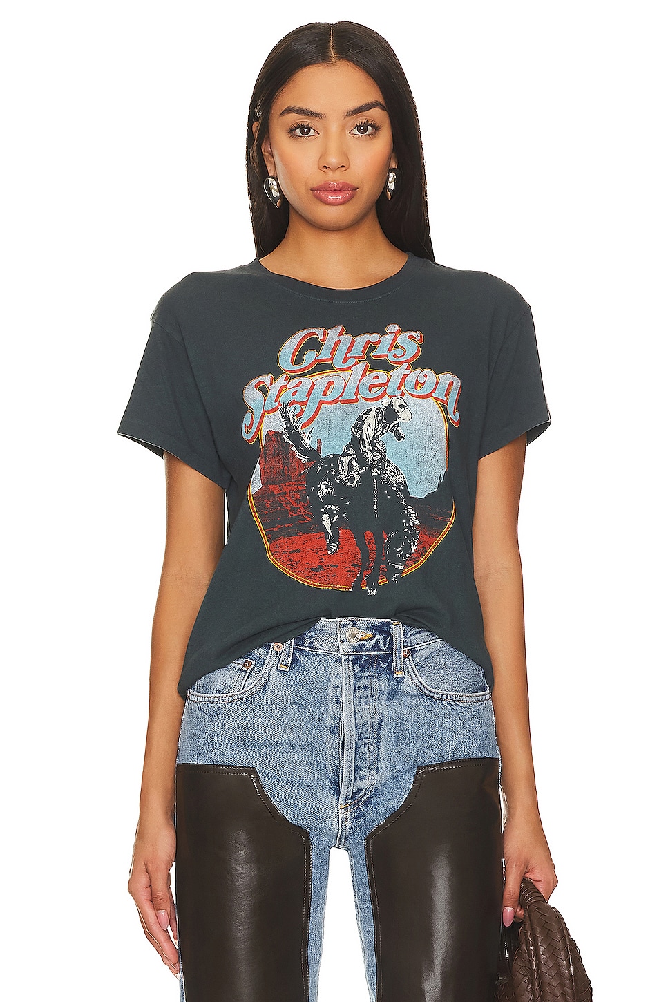 DAYDREAMER Chris Stapleton Horse And Canyons Tour Tee in Vintage Black ...