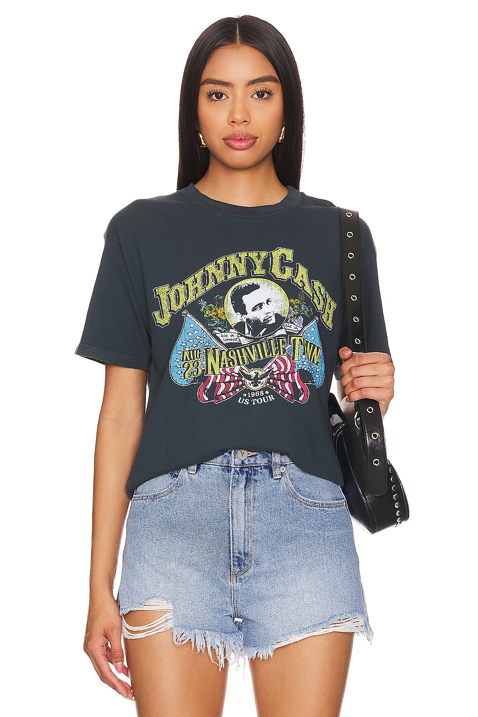 Daydreamer Johnny Cash Tee - Vintage White