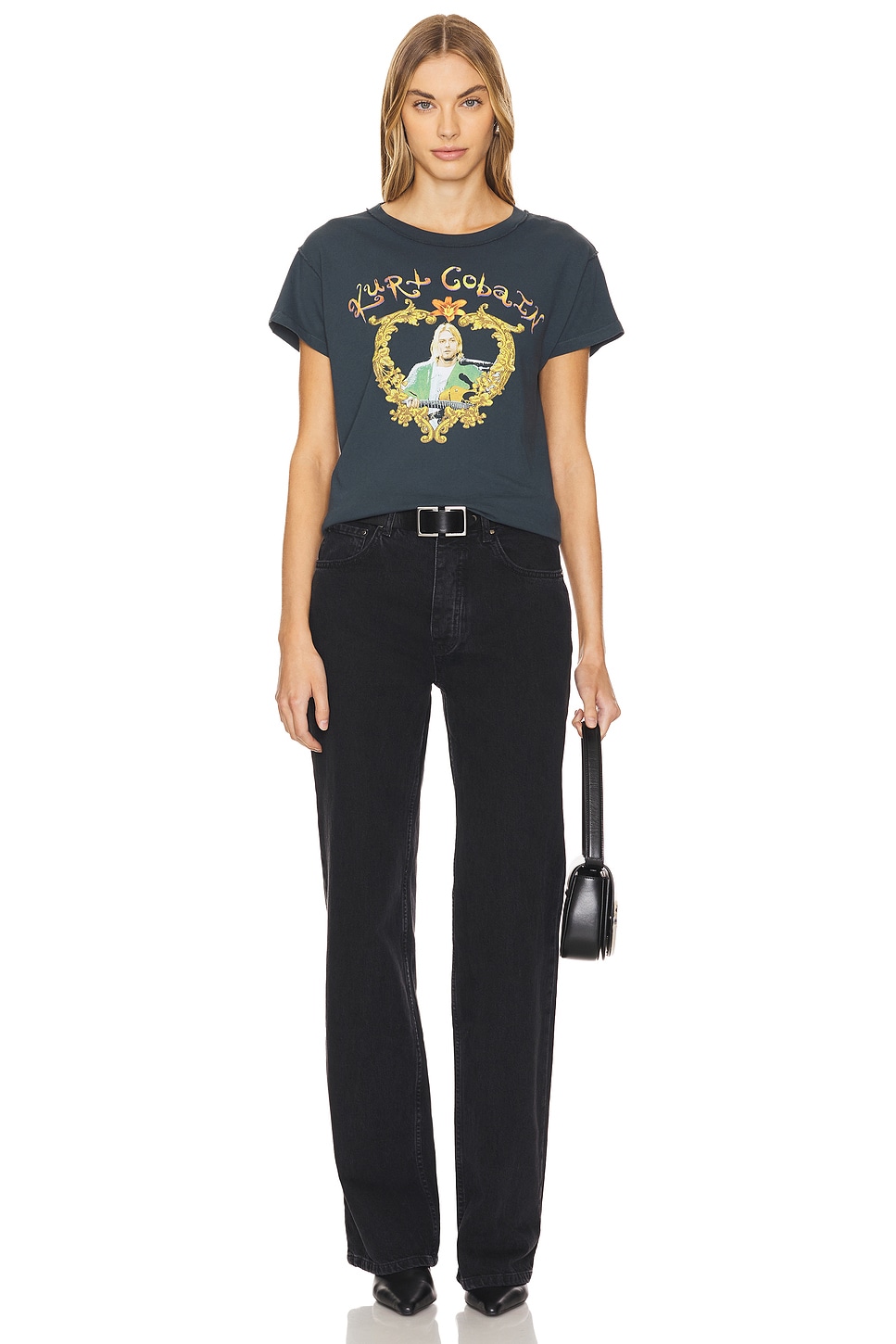 DAYDREAMER Kurt Cobain Heart Frame Reverse Gf Tee Shirt thumbnail