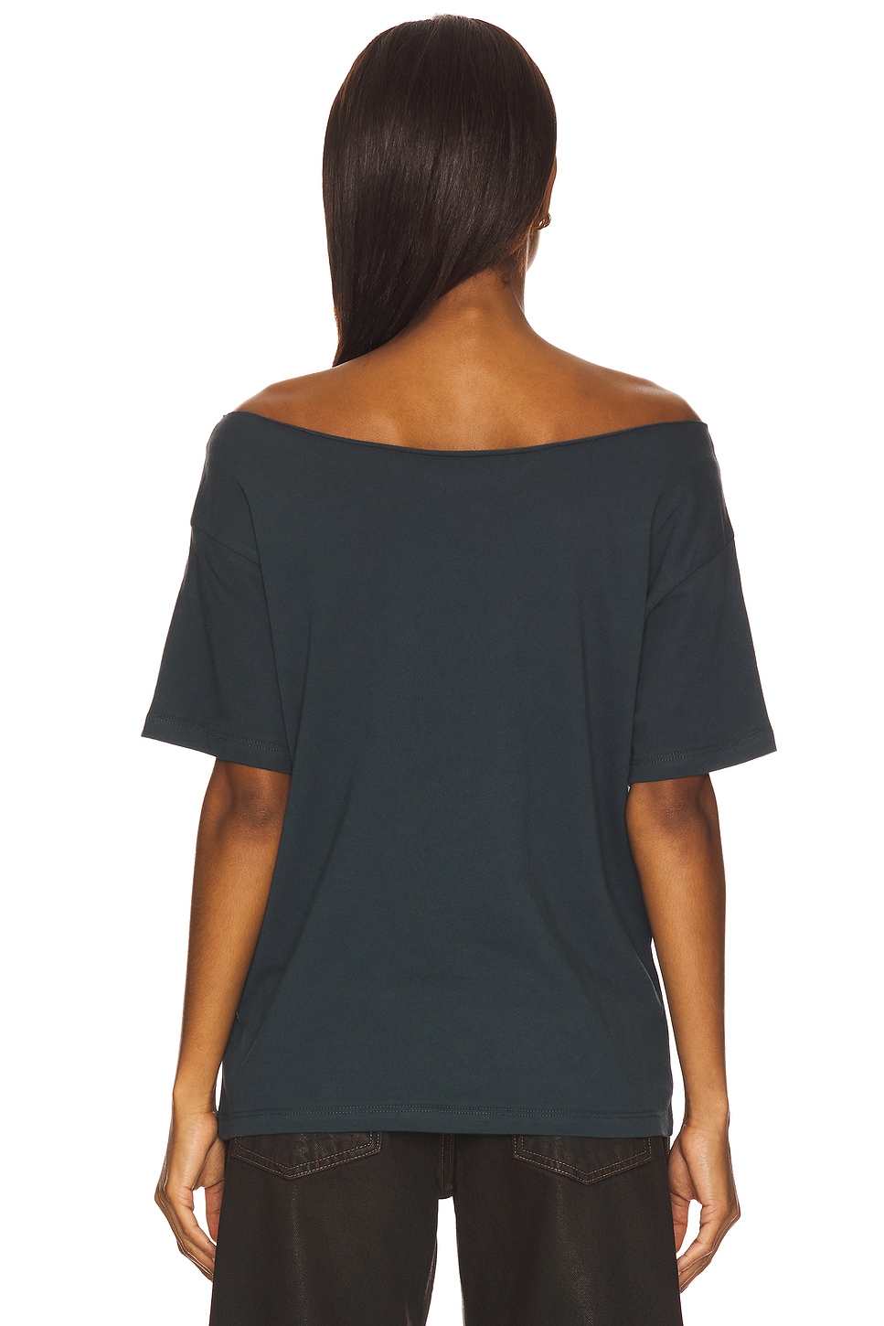 DAYDREAMER 85 Camo Applique Off The Shoulder Tee thumbnail