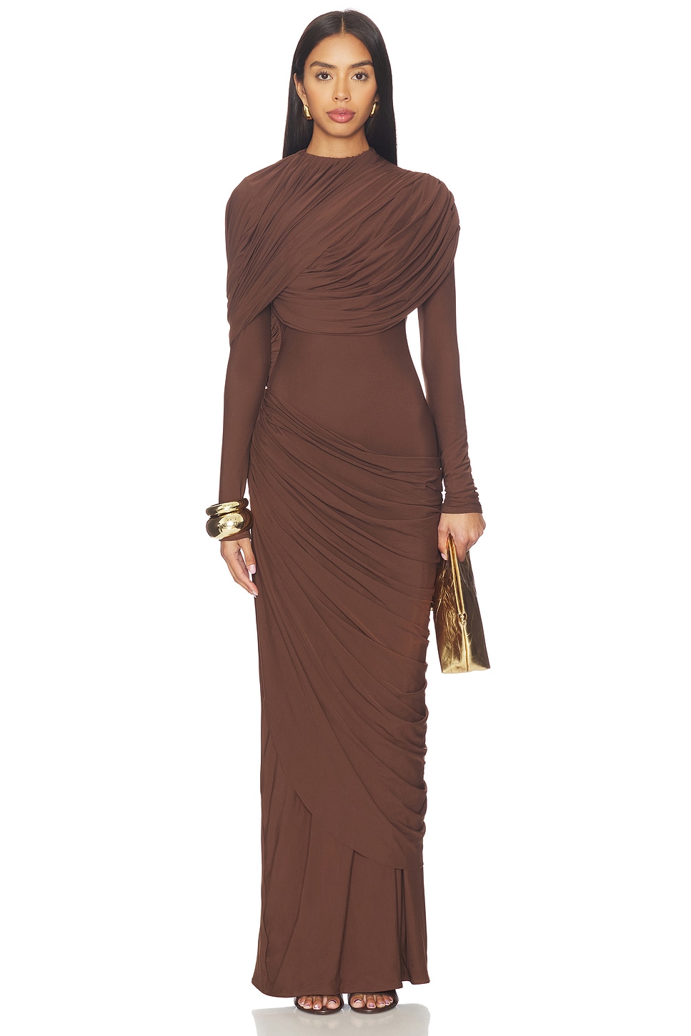 Deme by Gabriella The Donna Gown in Espresso Brown | REVOLVE Deme by Gabriella The Donna Gown in Espresso Brown | REVOLVE