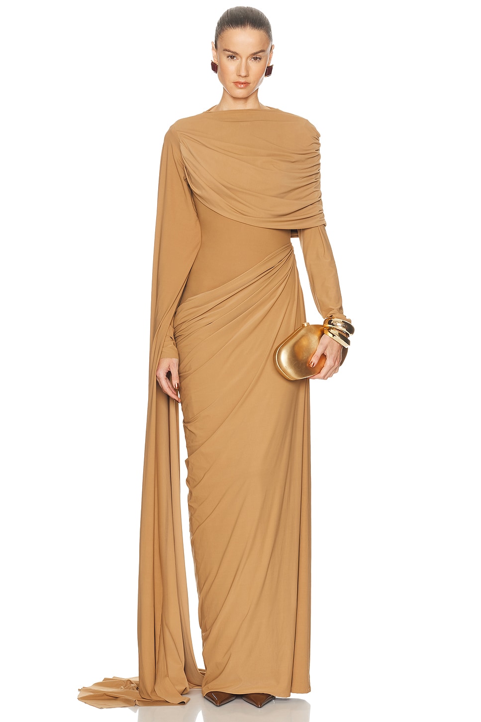 dark beige dress True Form Midi Hand wash. Italia Silk Dress Light Taupe