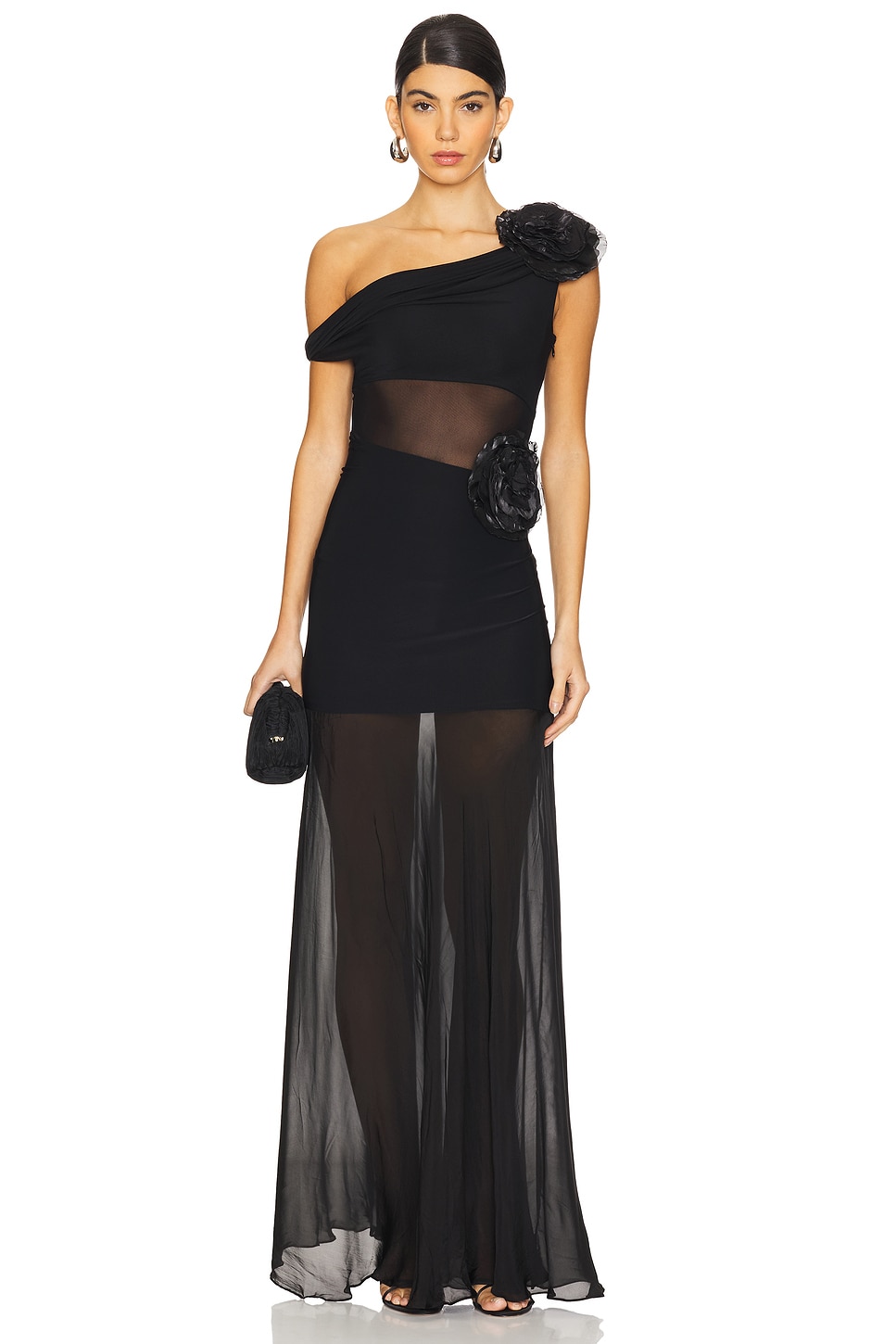 dress two piece Lustrous Two Pieces Layered Silk Maxi Dress  kalisa