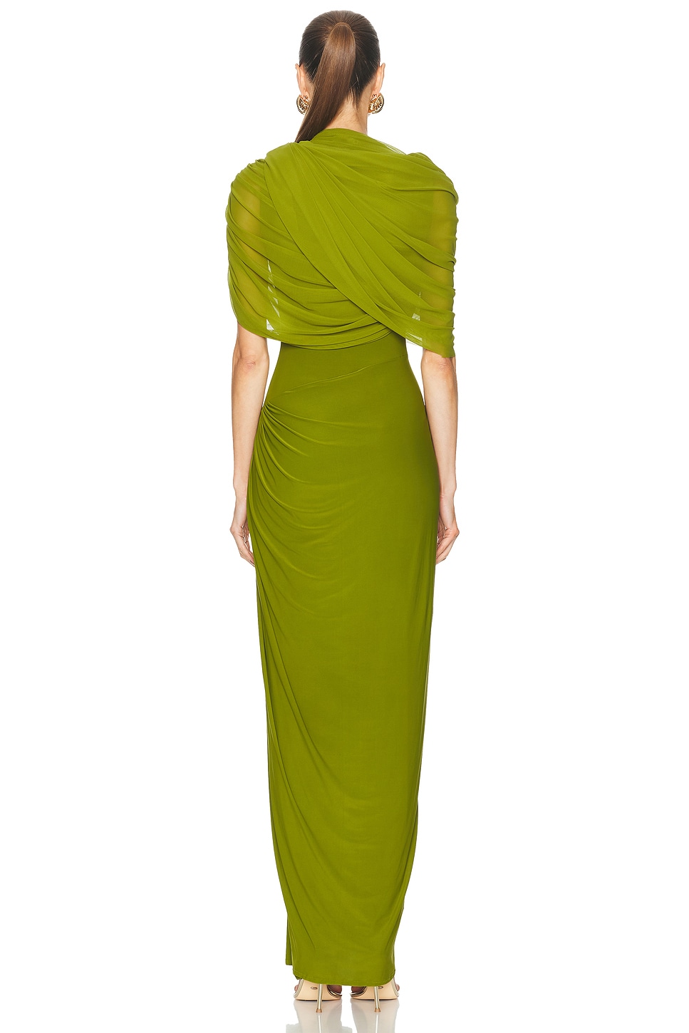 des phemmes green dress Selene Halter Maxi Dress main image 0