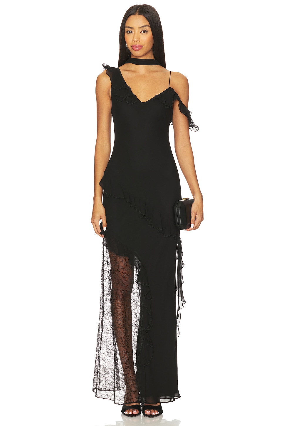 de La Vali Leste Maxi Dress in Black - Size aus 10/US 6
