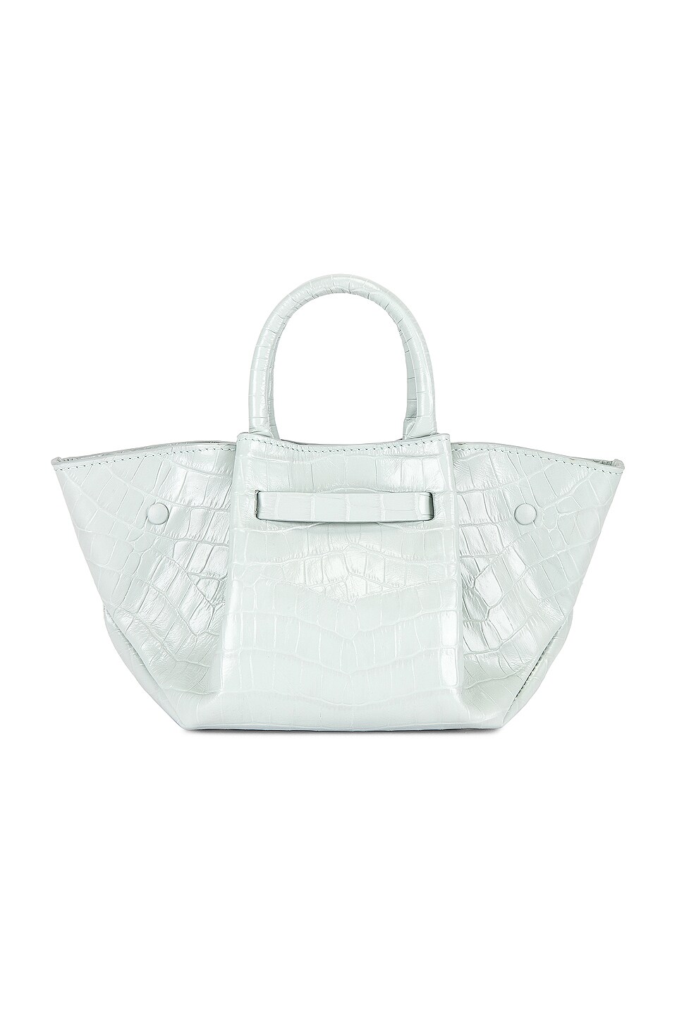DeMellier London Mini New York Bag in Sage Croc