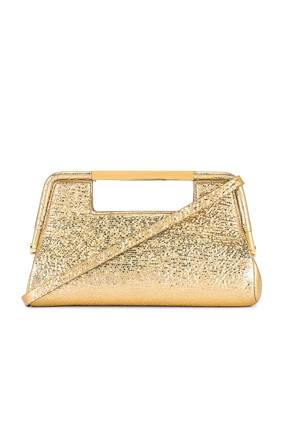 DeMellier London Mini Seville Clutch in Gold Metallic