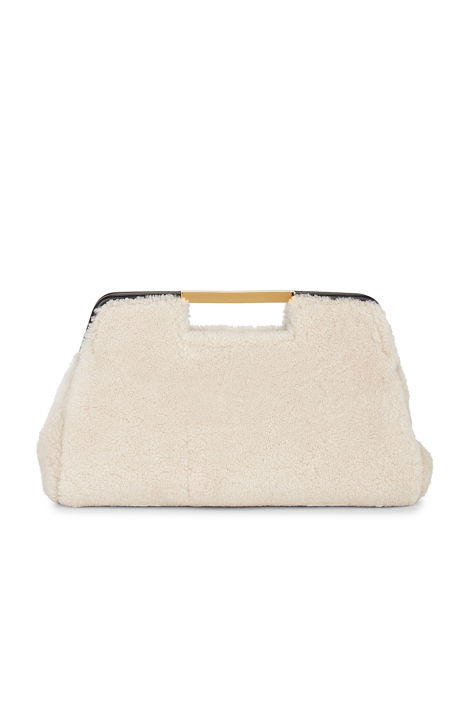 DeMellier London Seville Clutch in Off White/black