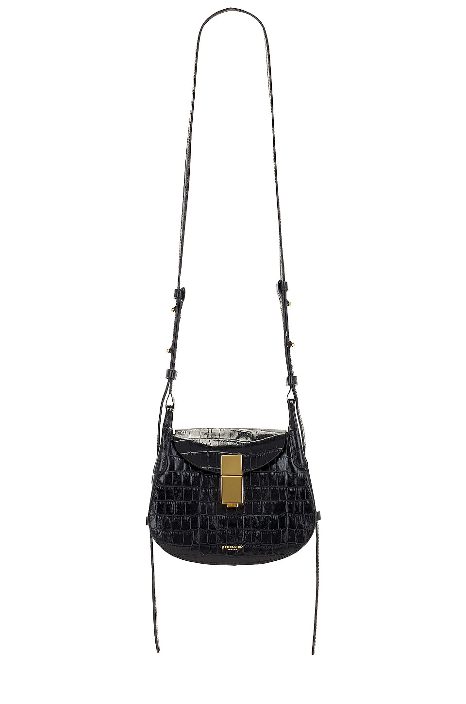 Image 1 of Mini Lausanne Bag in Black Croc