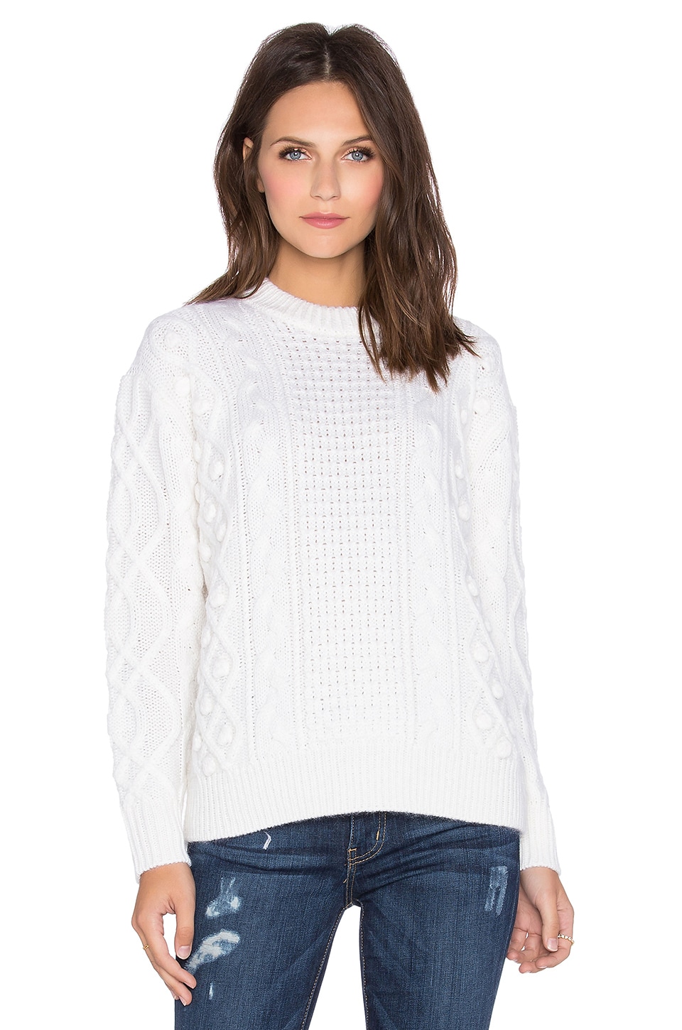 DemyLee Milena Sweater in White | REVOLVE