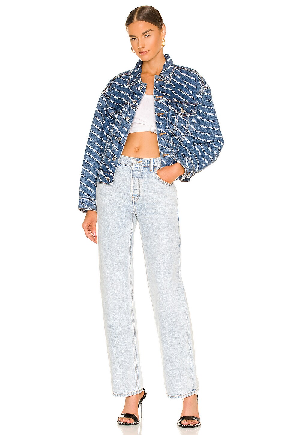 Alexander Wang Game Jacket in Deep Blue & White | REVOLVE