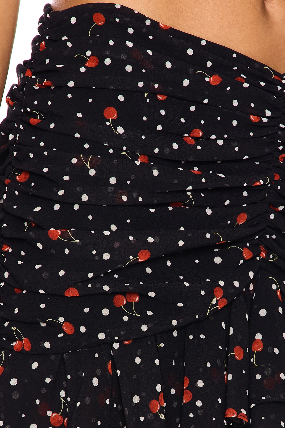 Des Phemmes Draped Mini Skirt in Black & Lipstick | REVOLVE Des Phemmes Draped Mini Skirt in Black & Lipstick | REVOLVE